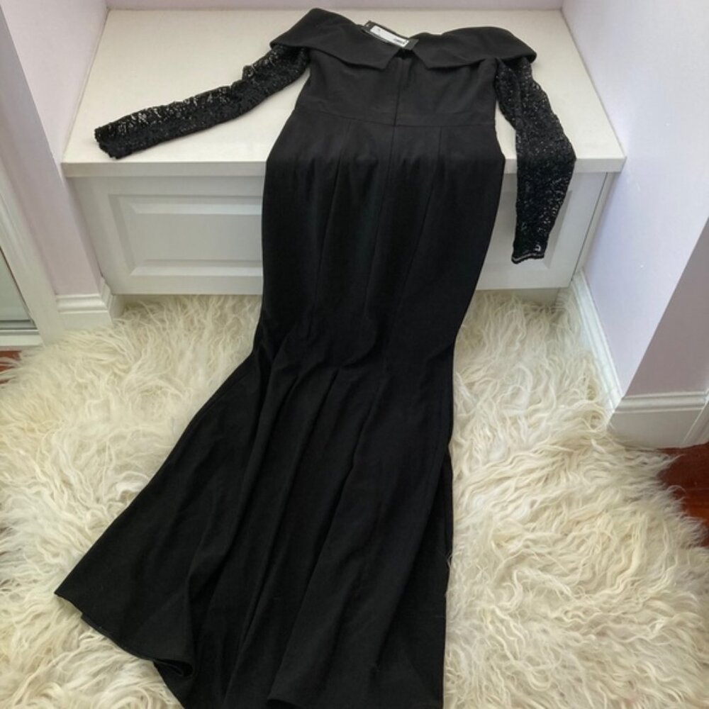 XSCAPE LACE SLEEVES OFF-THE-SHOULDER FORMAL DRESS 0214 - Picture 10 of 16